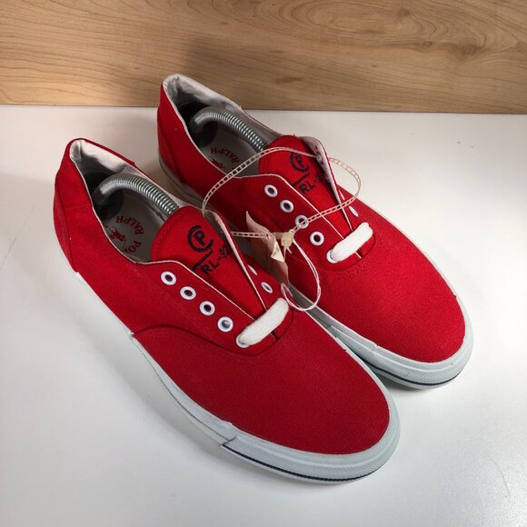 Polo Ralph Lauren CP RL-92 1992 Canvas Shoes 90s 132102 Red Size 8D Vintage NWT main image 9